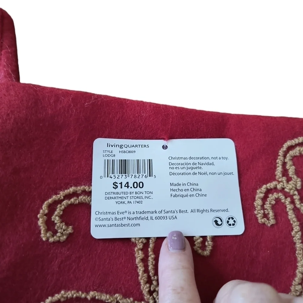 NWT Santa's Best Christmas Stocking